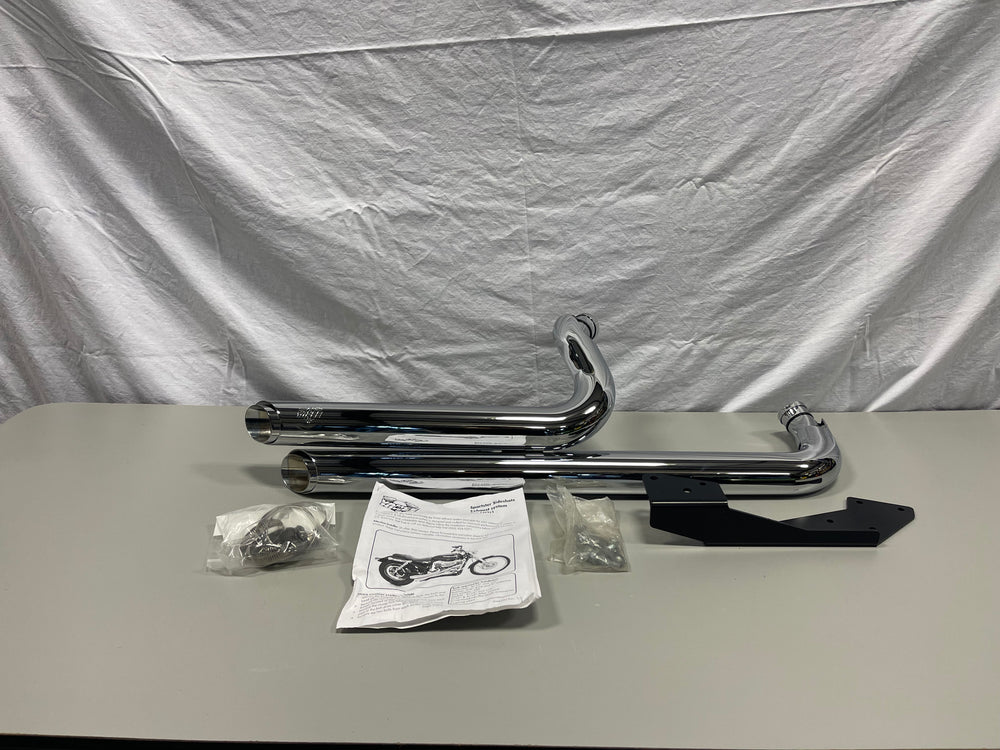 Vance & Hines Sideshots Chrome Exhaust Harley Sportster XL 883 1200 04-13 Used