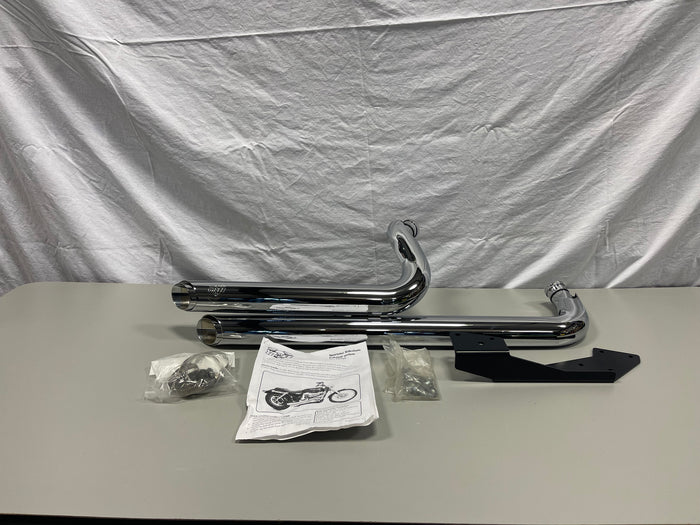 Vance & Hines Sideshots Chrome Exhaust Harley Sportster XL 883 1200 04-13 Used