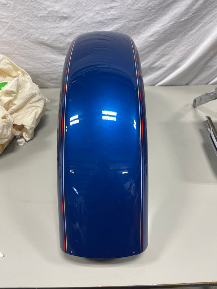 Harley FLHS Electra Glide Front Fender Blue w/ Pinstripe Touring FLHT FLHR NOS