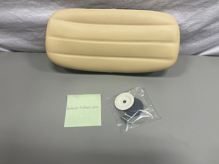 NOS Harley AMF Hi-Lo Comfort Flex Seat Backrest Pad White 52546-77