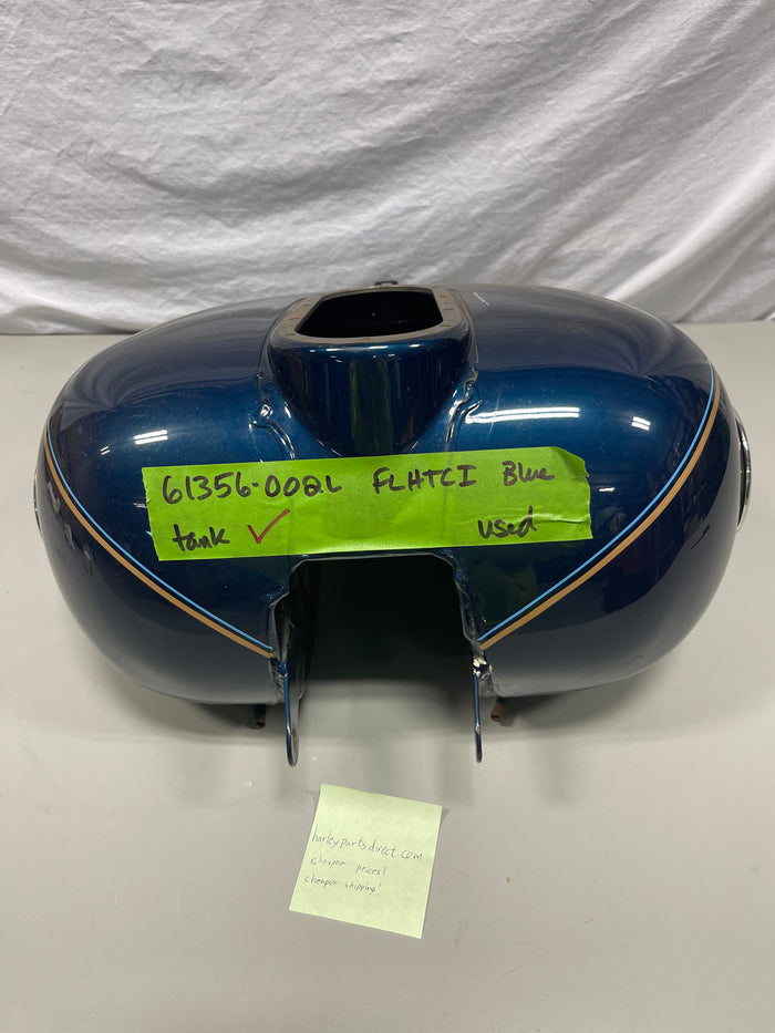 Harley FLHTC Electra Glide Gas Tank Blue 61356 Touring OEM Used Project