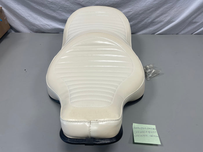 NOS Harley Comfort Flex Seat White 52516-77A XL Sportster FL FX Vintage OEM