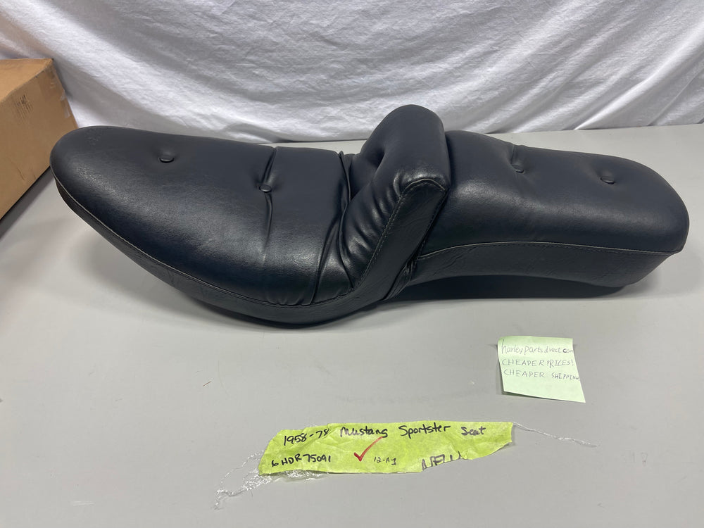 NEW Mustang Seat Harley XL Sportster 1958-78 Ironhead 75091 Regal 2-Up in Box